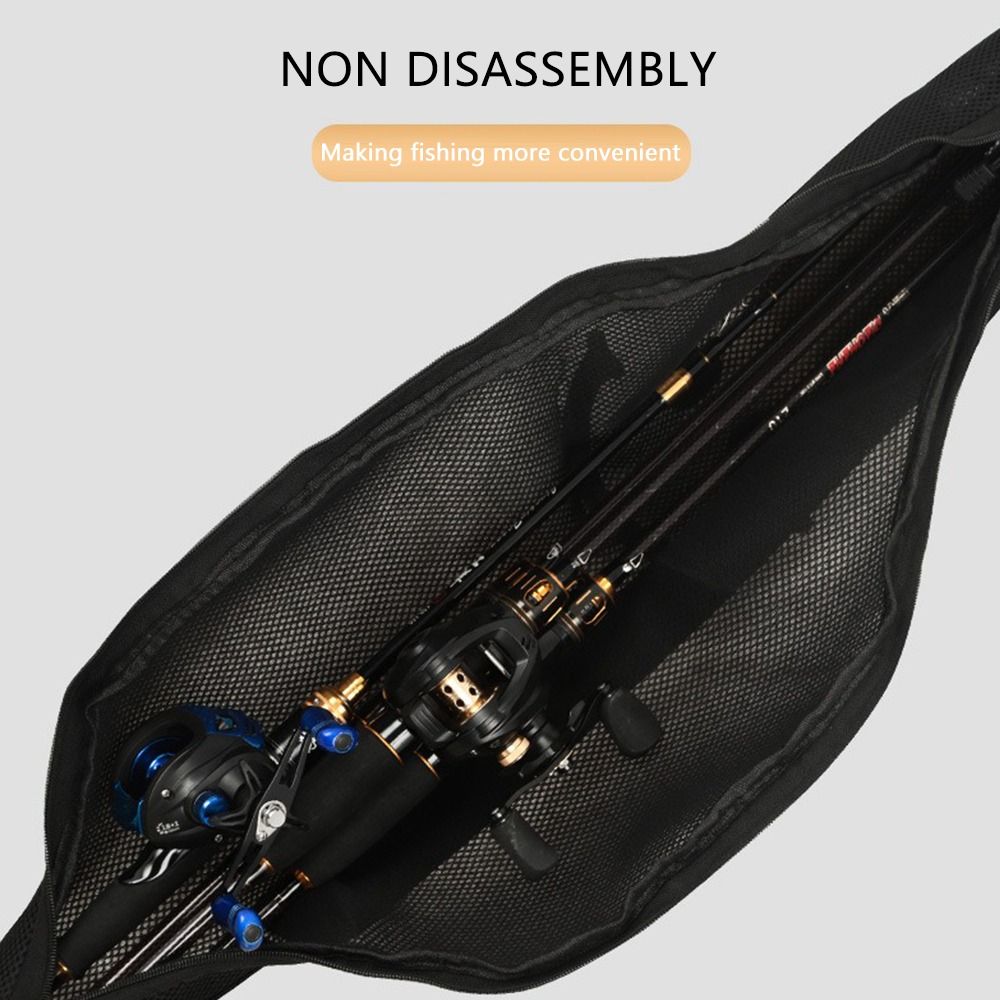 Fishing Rod Case - Portable Folding Fishing Rod Bag Black