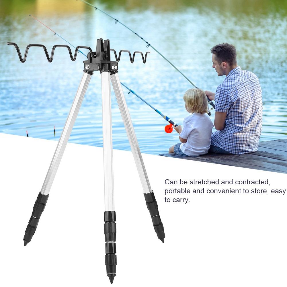 Fishing Rod Rack - Fishing Pole Tripod Holders Multifunctional Rod