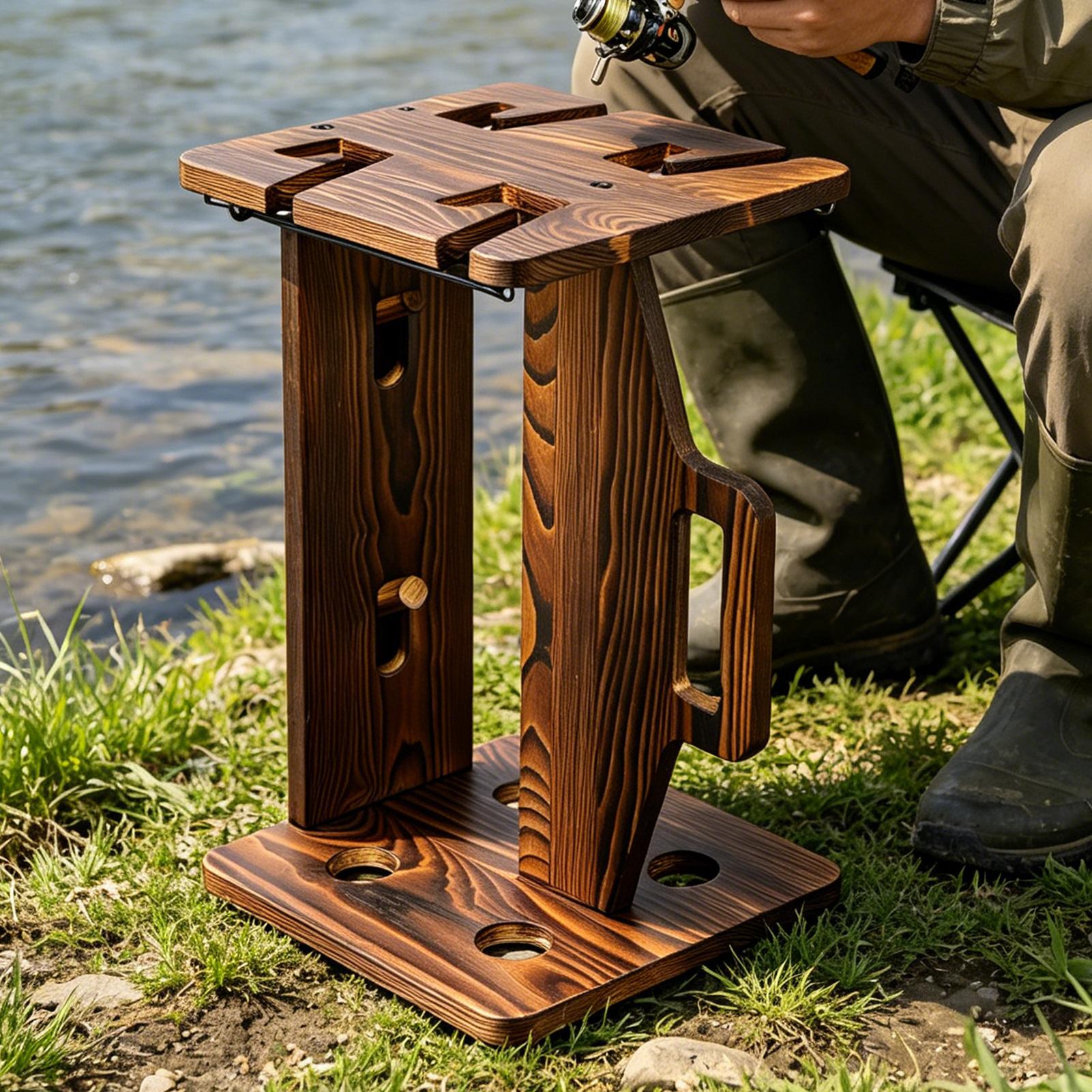 Fishing Rod Holder Wooden Port - огляд і ціна Fishing Rod Rack