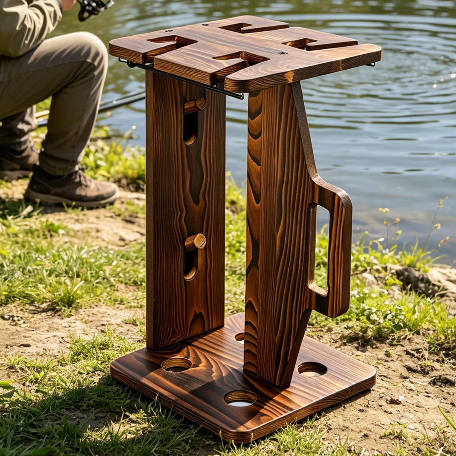 Fishing Rod Holder Wooden Port - огляд і ціна Fishing Rod Rack