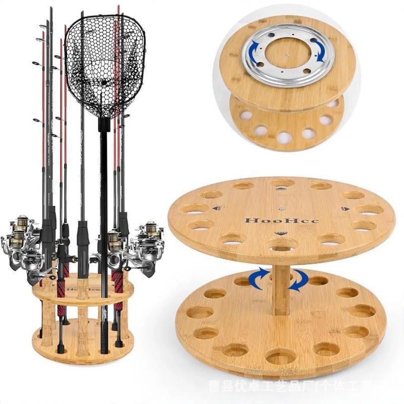 Round Solid Wood Fishing Rod S - огляд і ціна Fishing Rod Rack