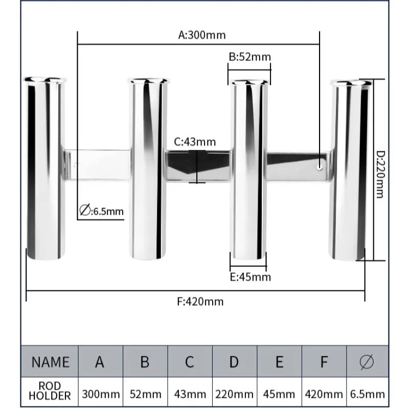 Stainless Steel 4 Tubes Rod Ho - огляд і ціна Fishing Rod Holder